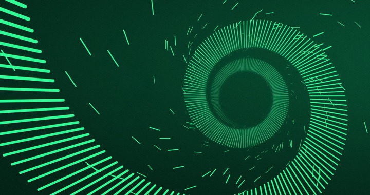 Futuristische grüne Illustration
