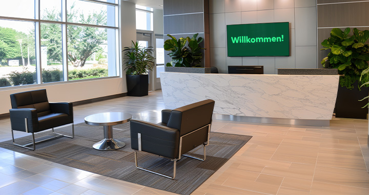 Display Solutions Empfang Kachel