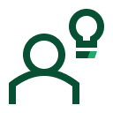 Person with idea application Icon 