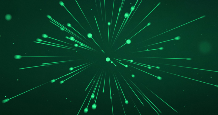 Futuristische grüne Illustration