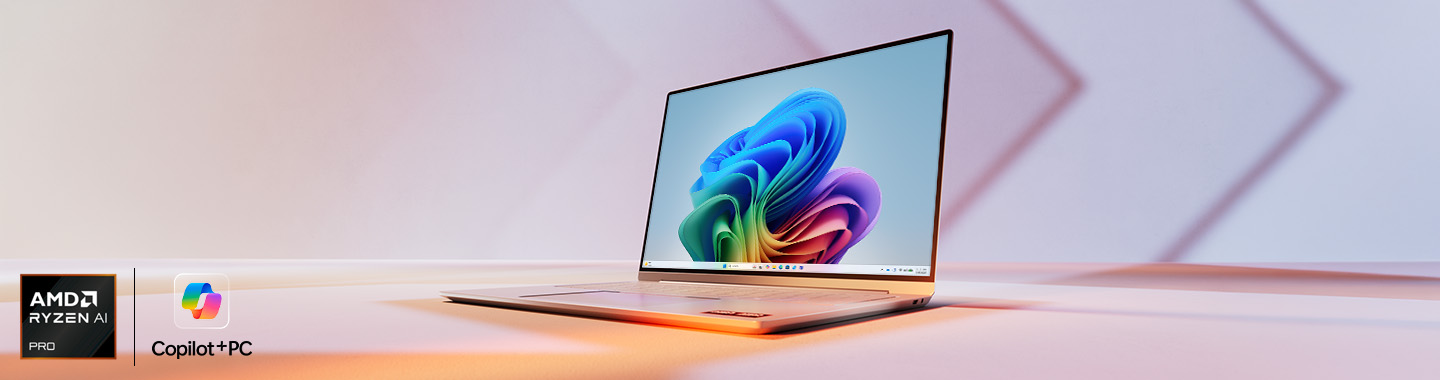 Laptop auf einem abstrakten Hintergrund