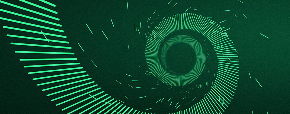 Futuristische grüne Illustration