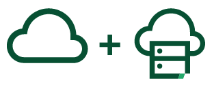 Hybride Cloud Icon