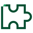 Puzzle piece One component Icon